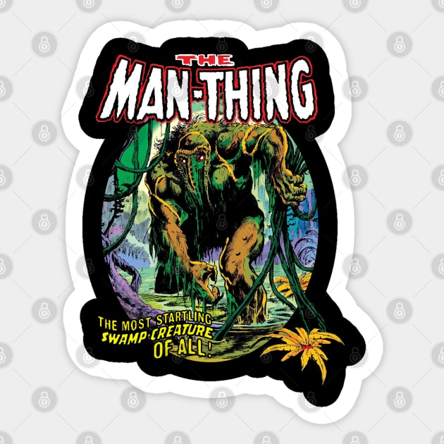 VINTAGE HORROR MAN-THING 1974 Sticker by AxLSTORE